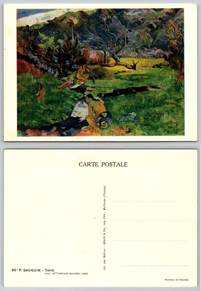 P. Gauguin Tahiti Art Postcard - Col. des Maîtres Braun & Cie France