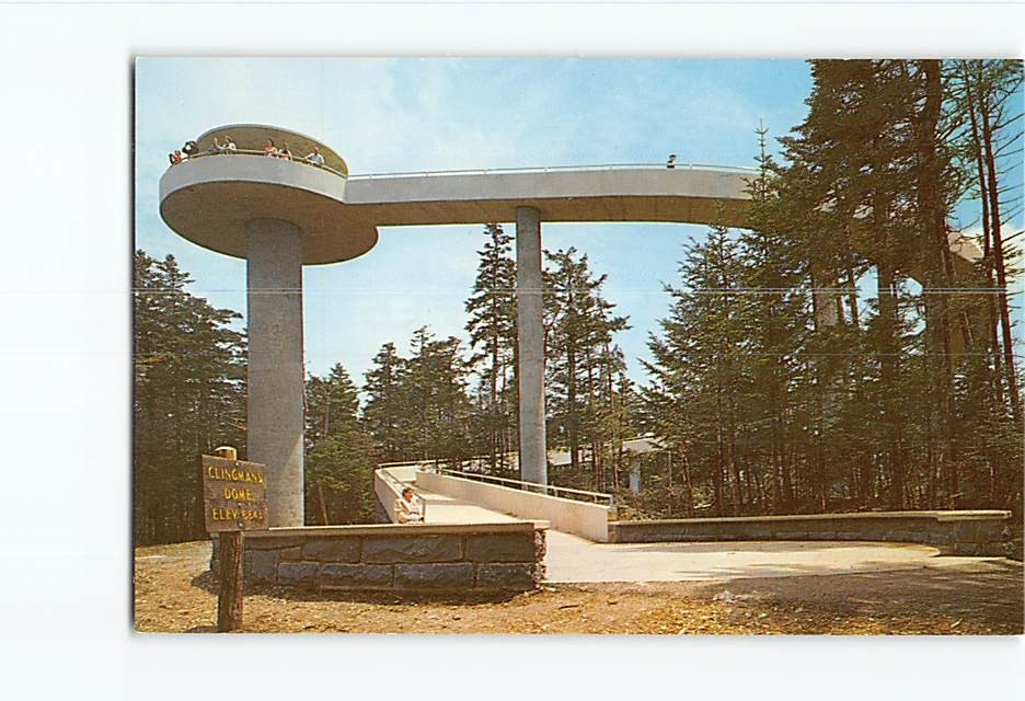 Postcard Clingman's Dome Tower Great Smoky Mountains National Park Tennessee USA