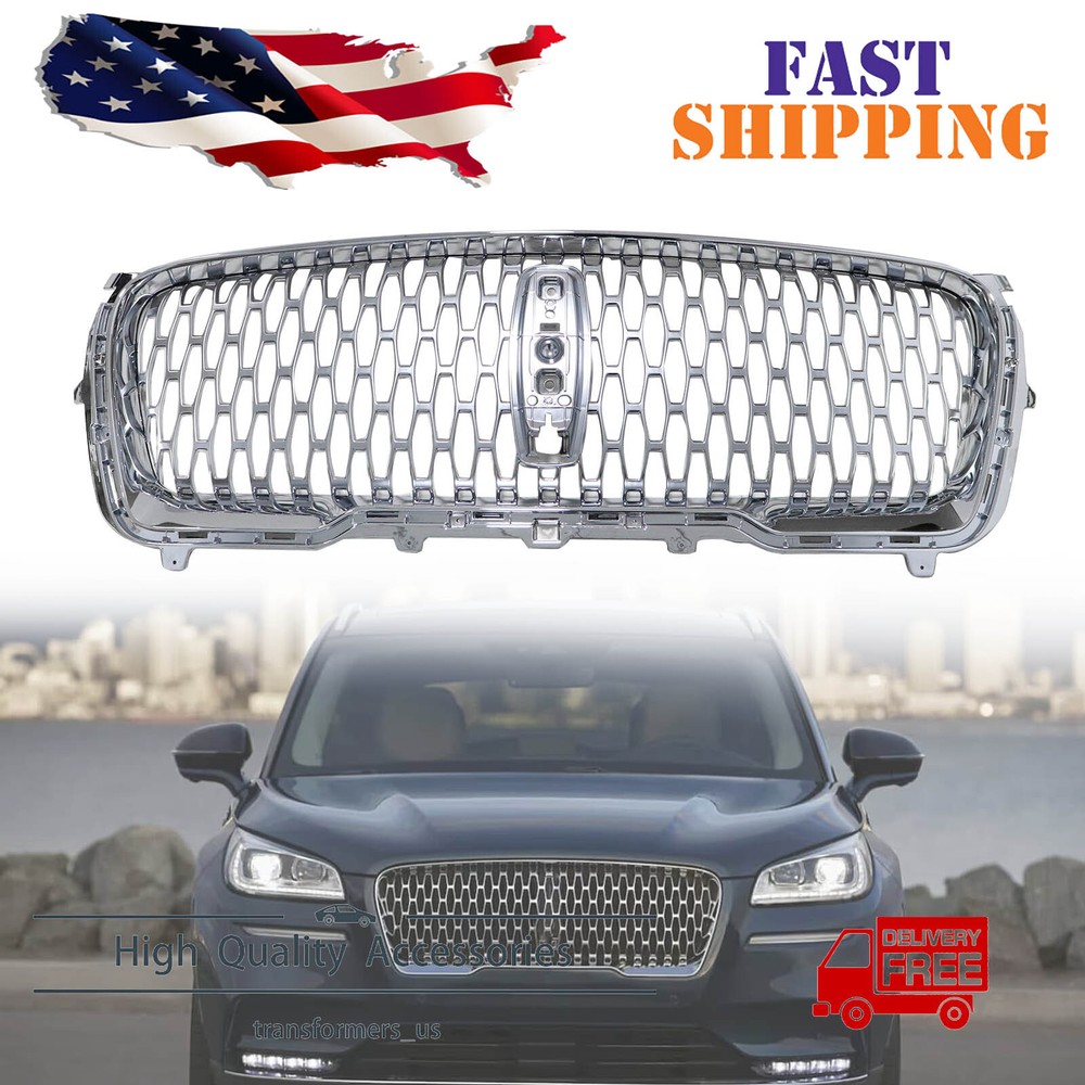 Front Bumper Grille Assembly Chrome For Lincoln Corsair 2016-2022 LJ7B-8150-AB