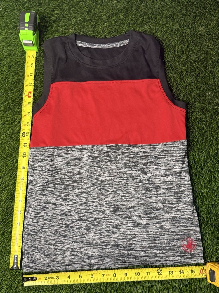 Body Glove Boys Sleeveless Athletic Tank Top Red Gray Black Size Medium 10/12