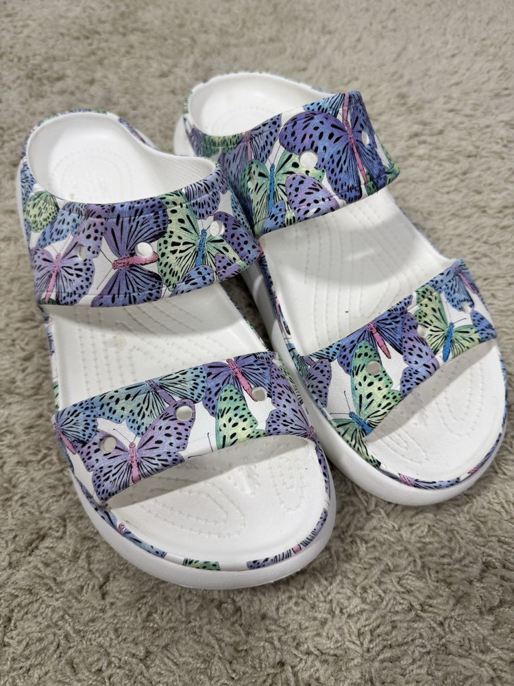 Crocs Unisex Crush Butterfly Platform Sandal Size M8 W10 Comfort Iconic