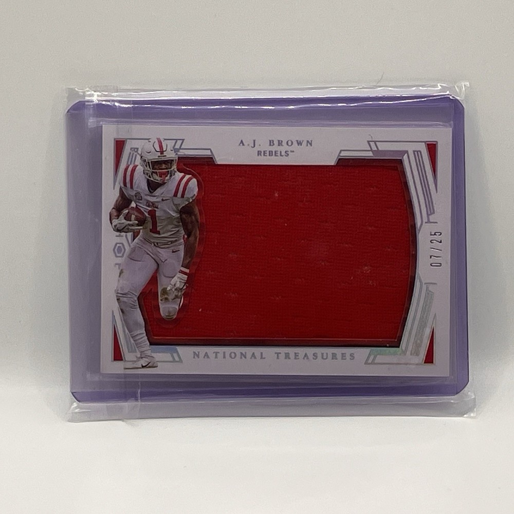 2020 Panini National Treasures Collegiate A.J. Brown /25 Ole Miss Rebels Eagles