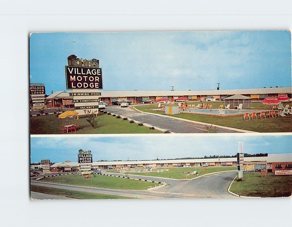 Postcard Village Motor Lodge Wilson North Carolina