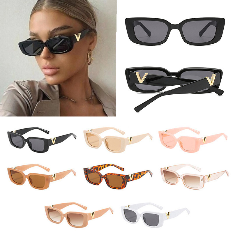 ✿ Fashion Retro Y2k Rectangle Sunglasses Cat Eye Shades Sun Glasses Women UV400
