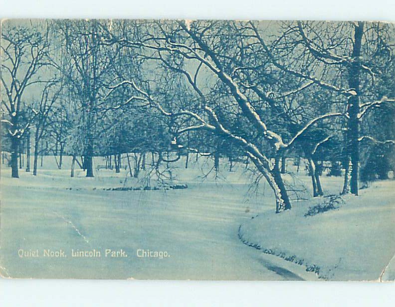 Bent Divided-Back PARK SCENE Chicago Illinois IL hk8218