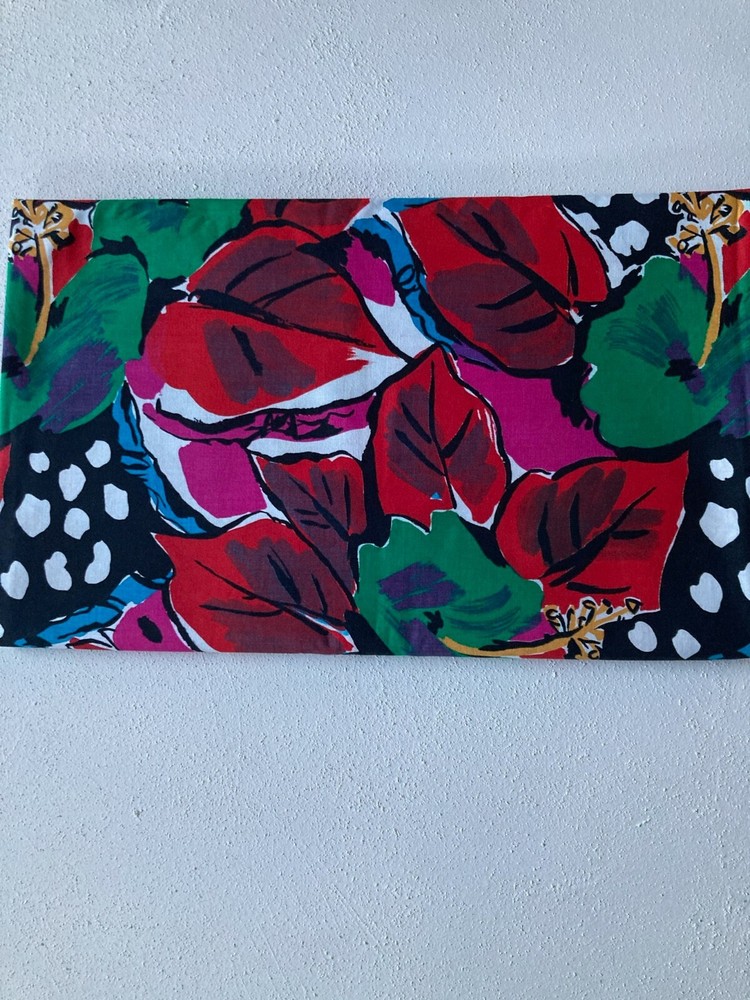 Abstract Floral Cotton Fabric by Cranston Print Works Schwartz Liebman Tex USA-image