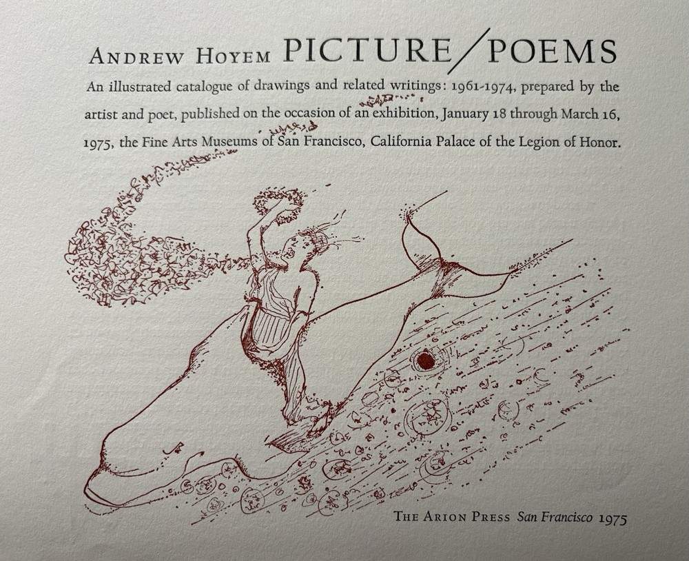 Andrew Hoyem Picture Poems Promotion Prospectus Arion Press 1975 San Francisco