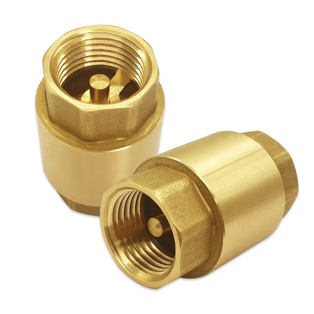 2PCS 3/4 Inch NPT Female Check Valve for Backflow Prevention Inline Vertical Flow