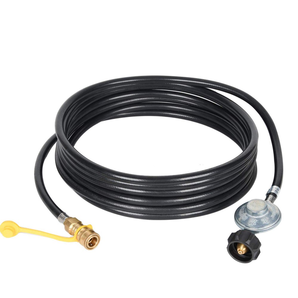 12 FT Propane Hose with Regulator -3/8 Quick Connect Disconnect Replacement f...
