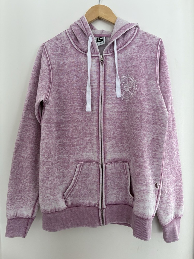 Liquid Energy Women's Marled St. Thomas Virgin Islands Full Zip Hoodie Pink L