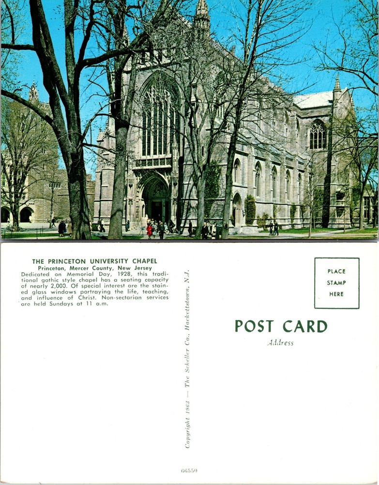 Princeton University Chapel Princeton New Jersey NJ Postcard