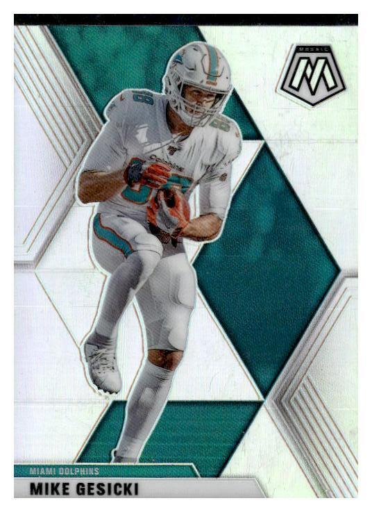 2020 Panini Mosaic #125 Mike Gesicki Prizm Silver