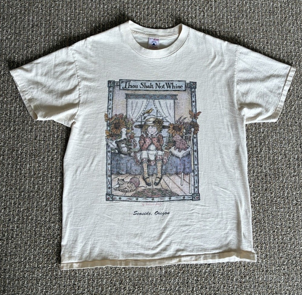 Vintage 90s Shannon Brady Cottagecore T-Shirt Seaside Oregon Large