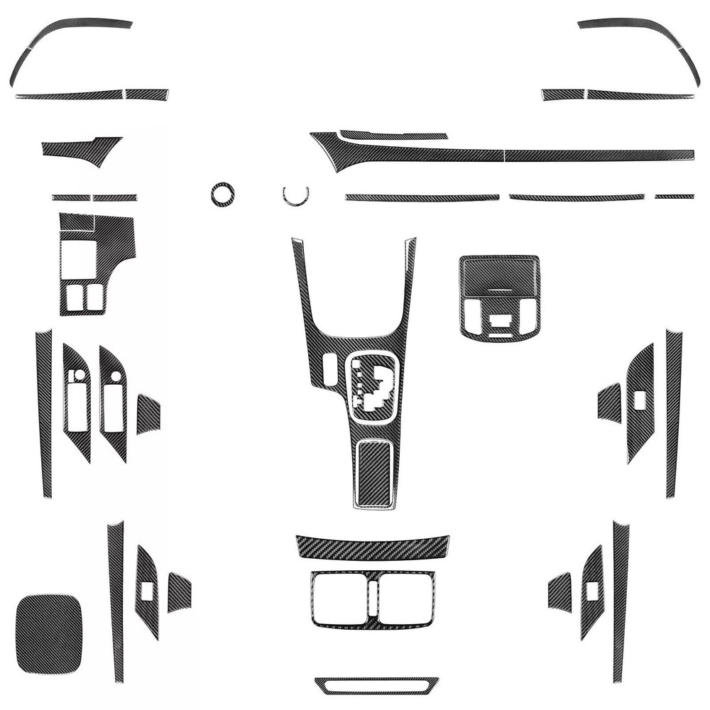 42Pcs Real Carbon Fiber Kits Full Interior Exterior Trim For Toyota Hilux 15-23
