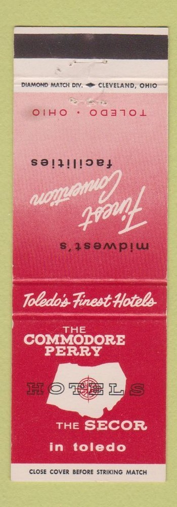 Matchbook Cover - Commodore Perry Hotel Toledo OH