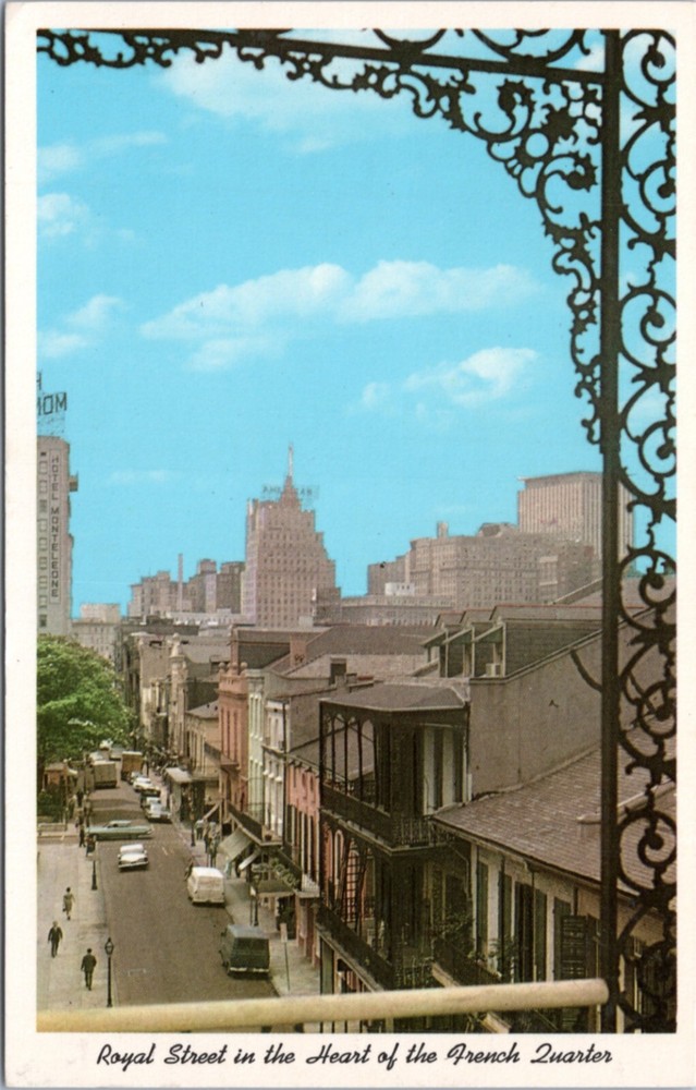 Postcard LA New Orleans - Royal Street in the Heart of the French Quarter
