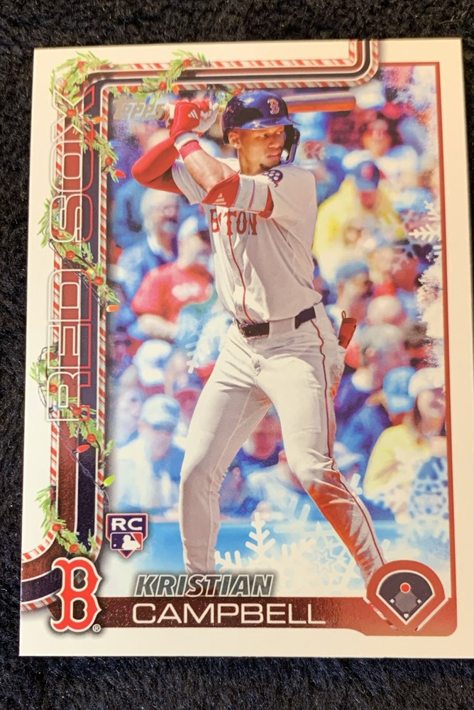 2025 Topps Holiday - Kristian Campbell #H103 (RC) Snow Edition SP - Red Sox