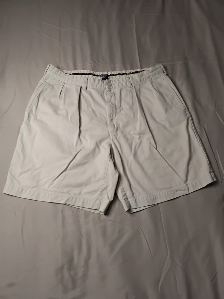 Polo Ralph Lauren Tyler Chino Shorts 38 Khaki Pleated Classic Cotton 8