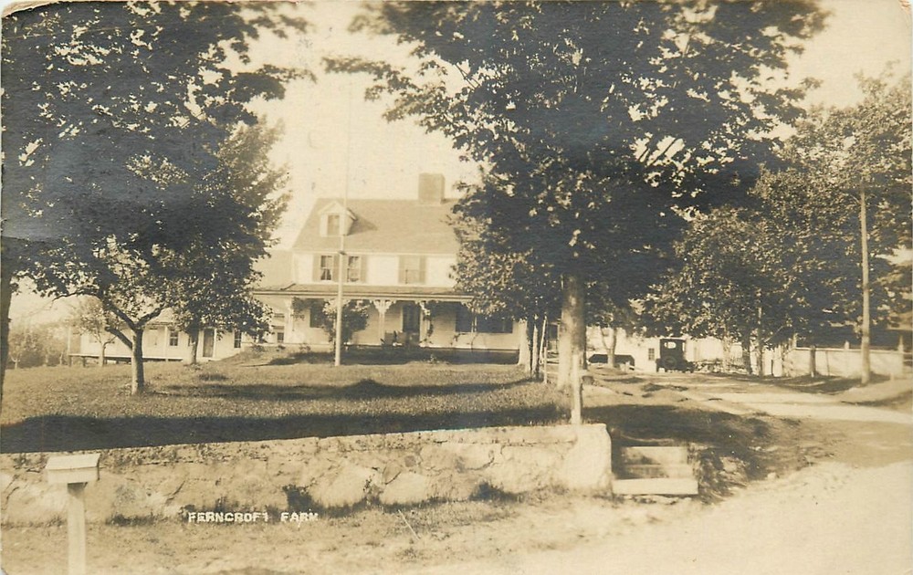1922 Alton Bay New Hampshire Ferncroft Farm occupation RPPC Postcard 26-961