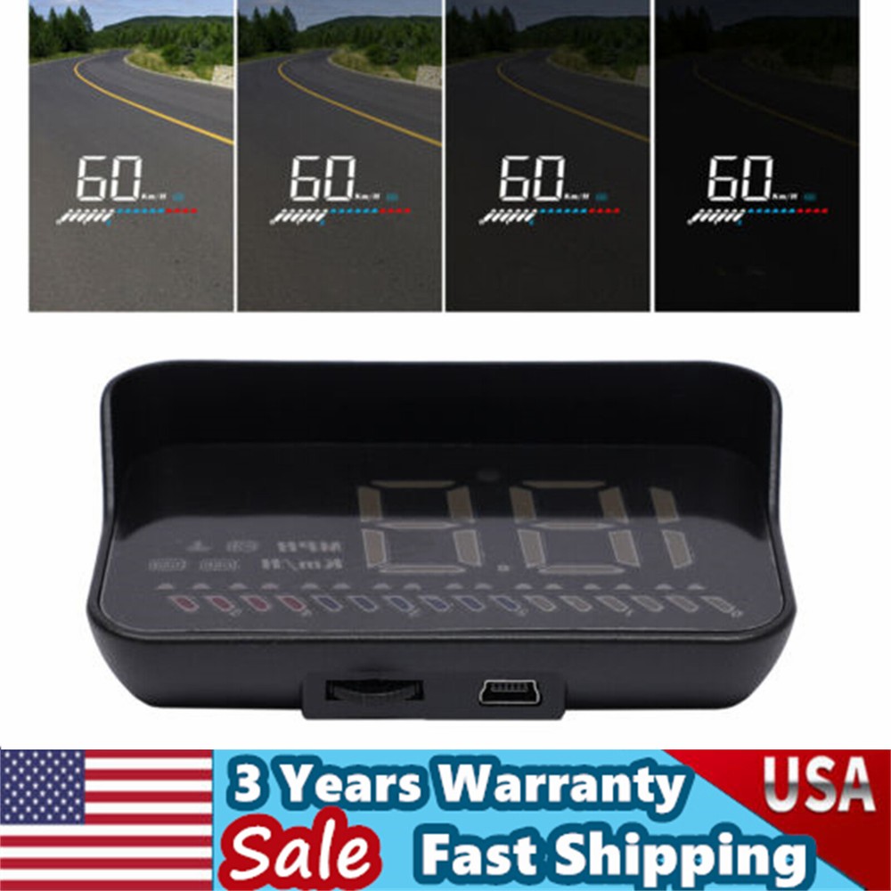 Universal Digital Car GPS HUD Head-Up Display with HD Speedometer and Overspeed Alarm