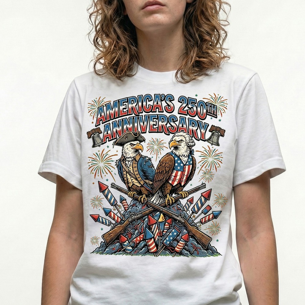 Patriotic 4th of july T-shirt 250th Anniversary America Tee