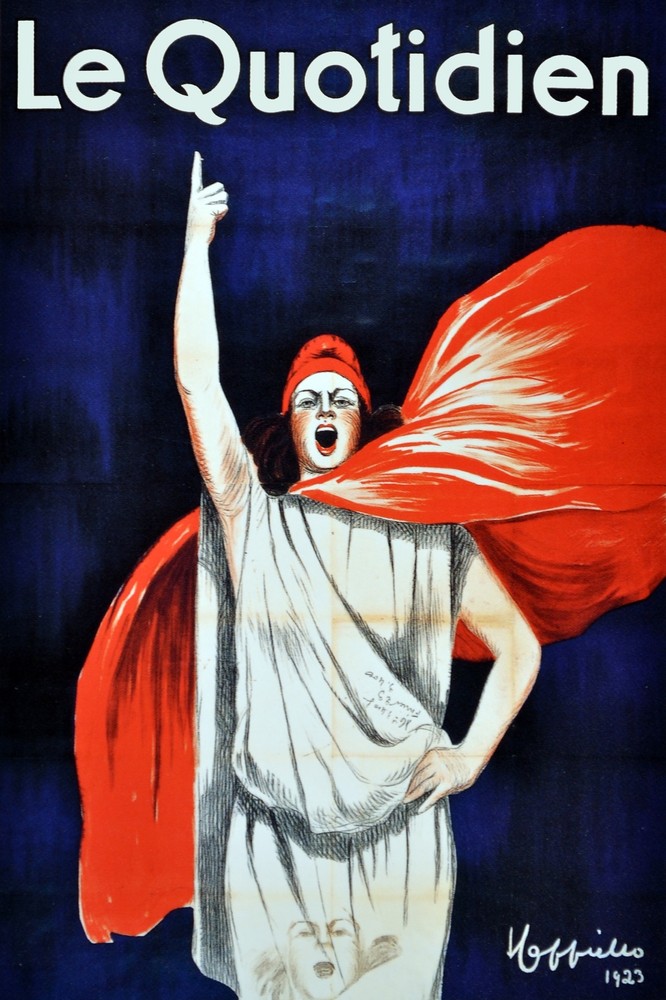 Декоративный плакат Le Quotidien, The Daily Ad. Домашний графический художественный дизайн. 3945.