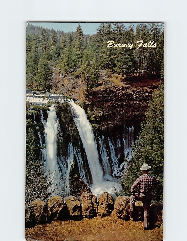 Postcard Burney Falls State Park Burney California USA