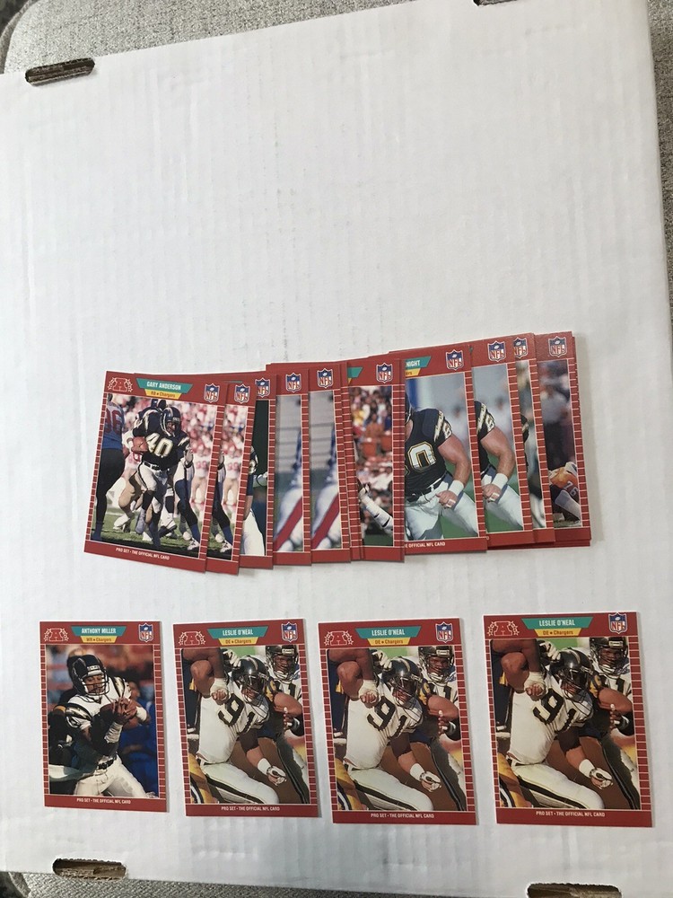 1989 Pro Set Football Series 1 San Diego Chargers Team Lot Of 24 Leslie O’Neal B