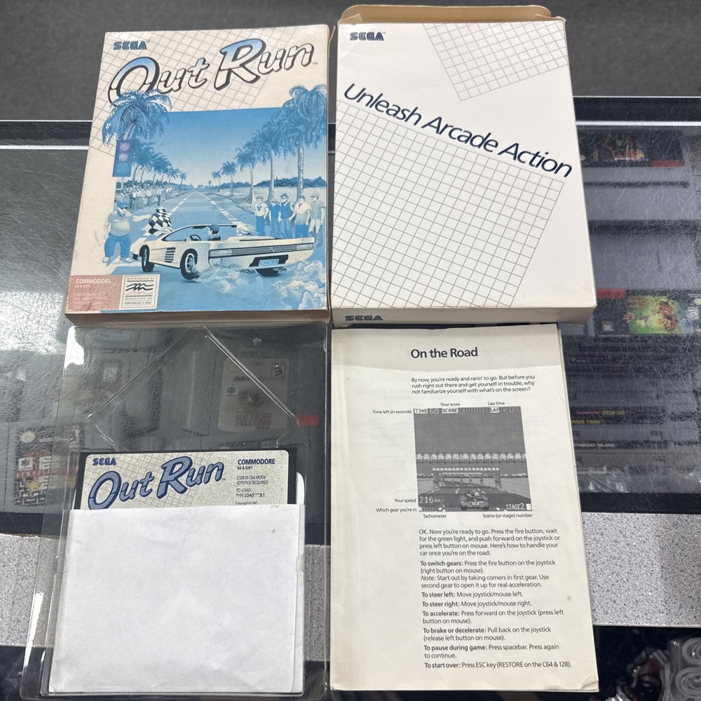 OutRun Commodore 64/128 Game SEGA C64 BIG BOX Out Run 1987
