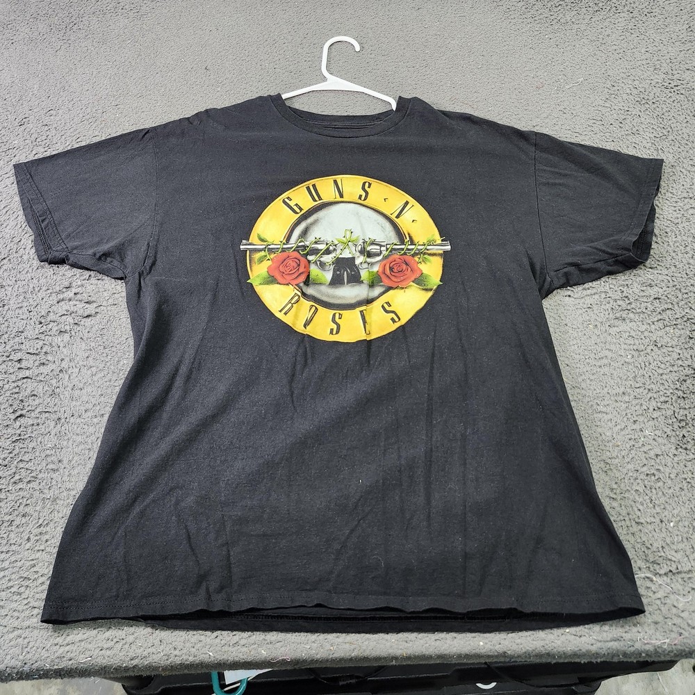 Guns N' Roses Shirt Mens XL Black Classic Logo Graphic Rock Band Tee Tagless