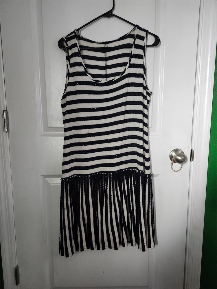 Black and White Striped Dress
