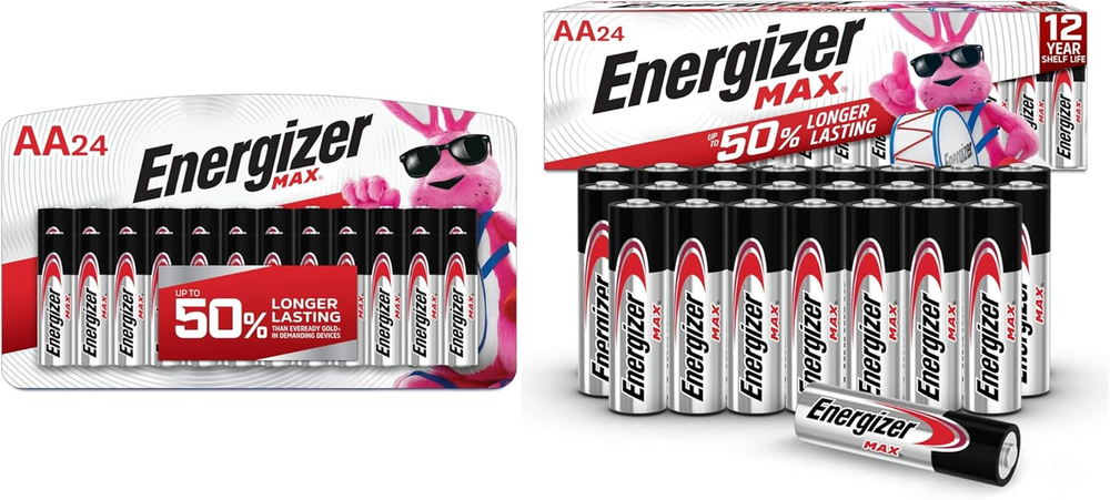 24 AA Batteries And AAA MAx Batteries Leak-Resistant Long-Lasting Power 48 Count