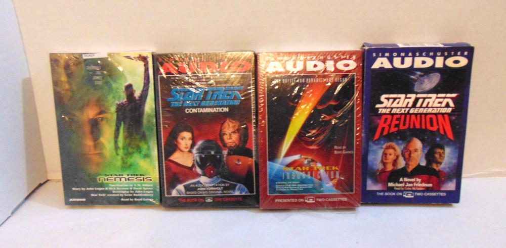 4 Audio Cassettes Star Trek Nemesis, Contamination, Insurrection & Reunion DG829