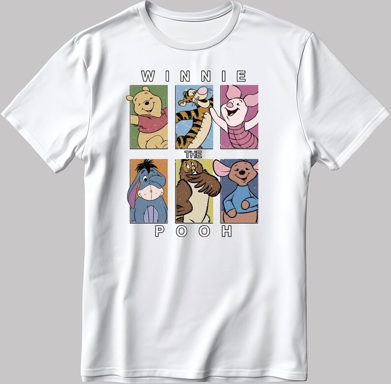 Disney Winnie The Pooh Group Characters White T-Shirt