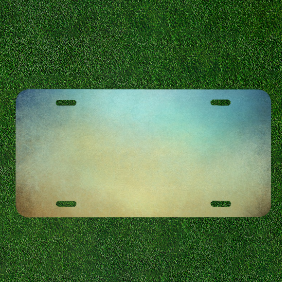 Custom Personalized License Plate Auto Tag With Sand And Ocean Colors Add Names