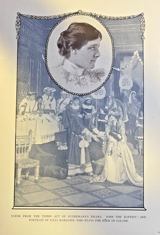 1907 Vintage Magazine Illustration Actress Julia Marlowe