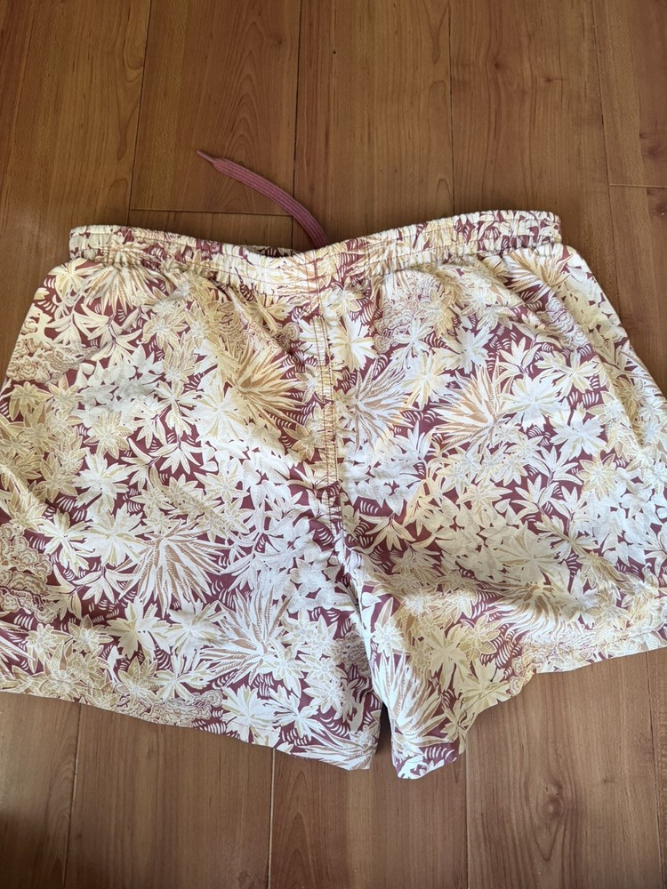 Patagonia Womens Baggies Shorts S Floral Tropical Burgundy Outdoor Hiking Swim