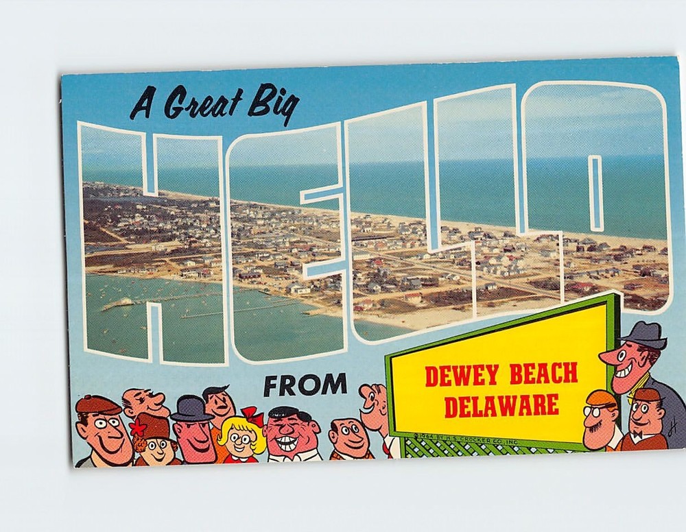 Postcard A Great Big Hello From Dewey Beach Delaware USA