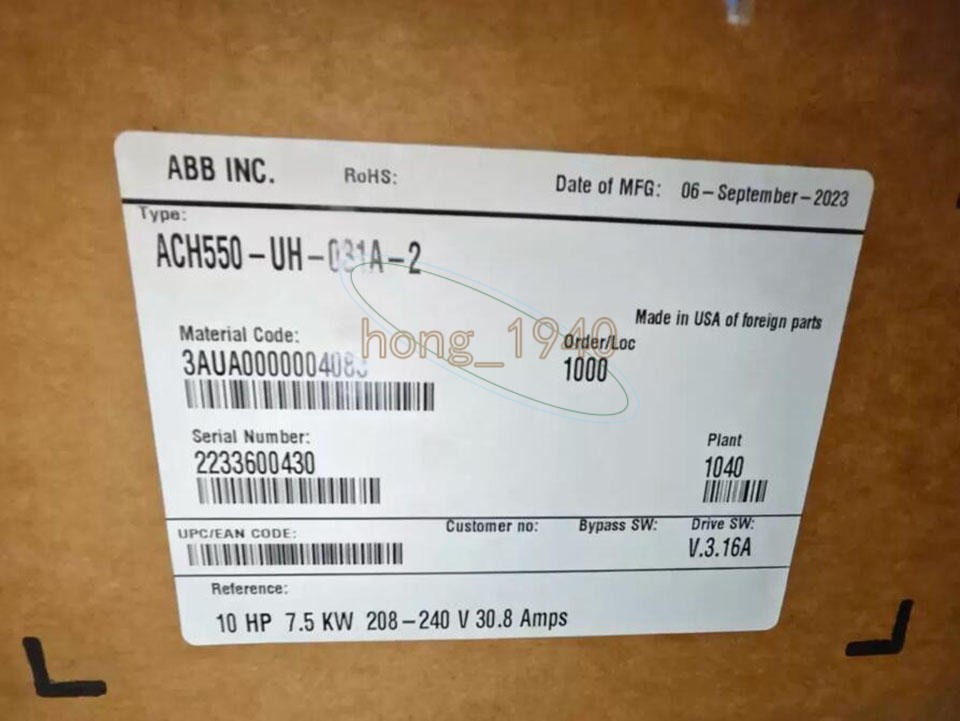1PCS NEW ABB Frequency Converter ACH550-UH-031A-2