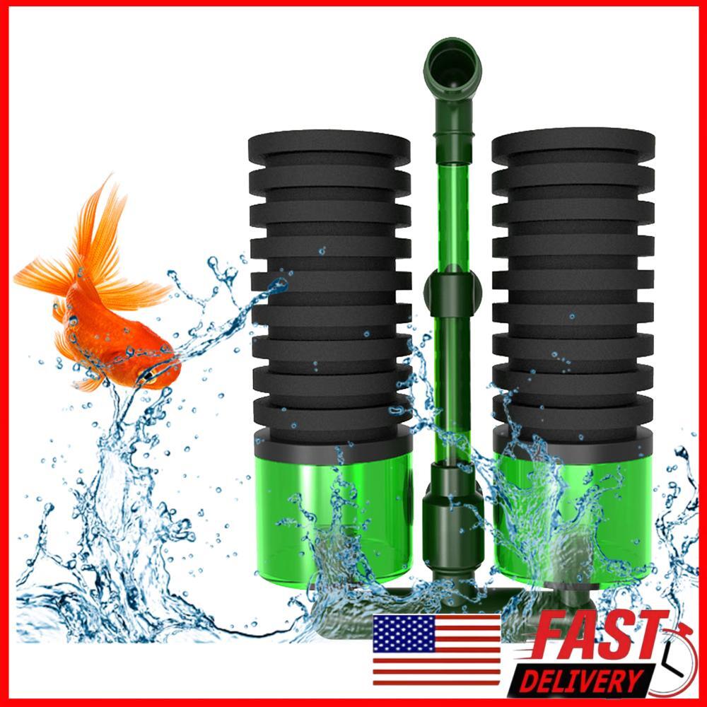 Aquarium Filter Double Head Aquarium Fish Breeding Filters Absorbs Dirt Home Use