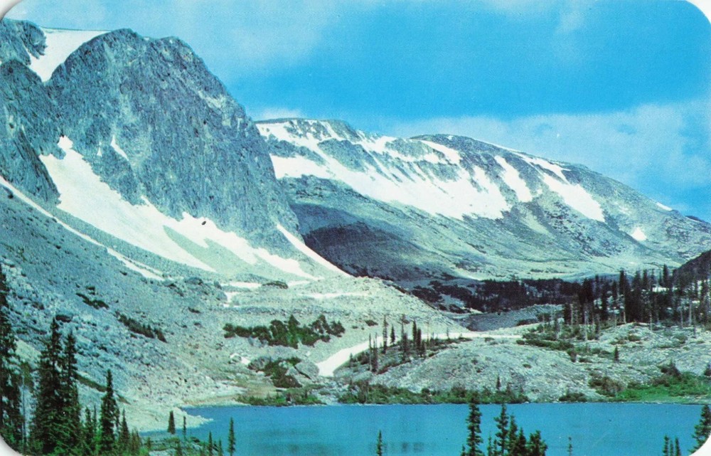 Lake Marie & Snowy Range in Medicine Bow National Forest - Wyoming WY - Postcard