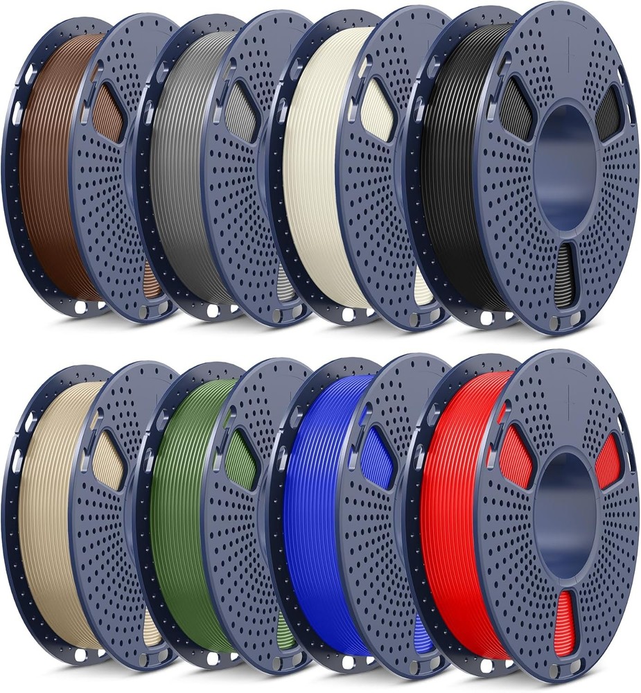 SUNLU PLA 3D Printer Filament Bundle 1.75mm 8 Pack 2kg Total Vacuum Sealed