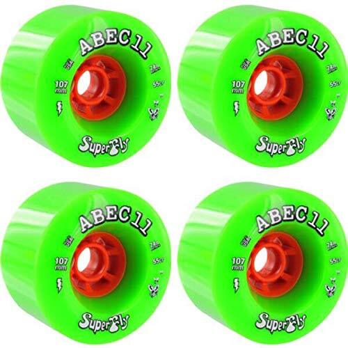 Abec 11 Electric Flywheels Green Longboard Wheels - 107mm 74a (Set of 4)