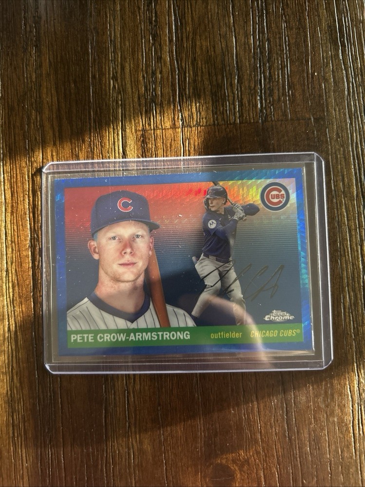 Pete Crow-Armstrong 2025 Topps Chrome Platinum Blue Prism Refractor #73 Cubs