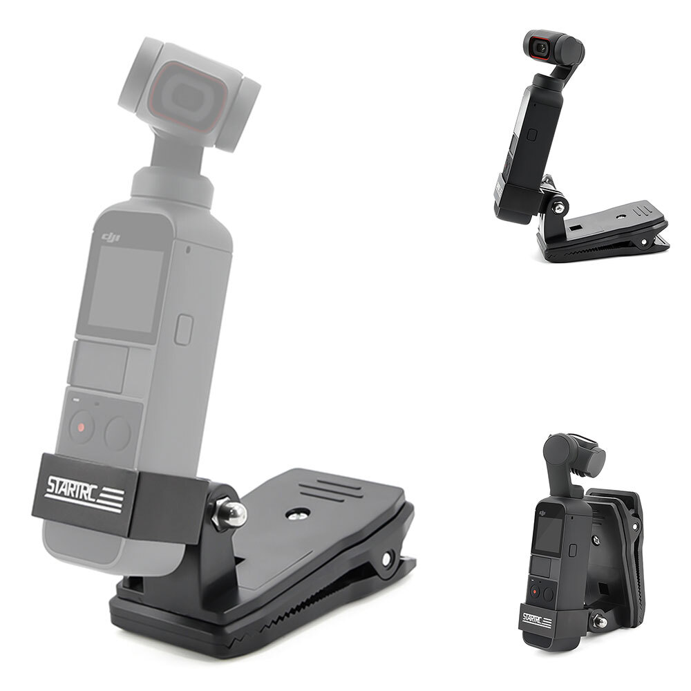 Backpack Clip Mount for DJI Osmo Pocket 2/Action 3/2 Camera Holder 360° Rotation