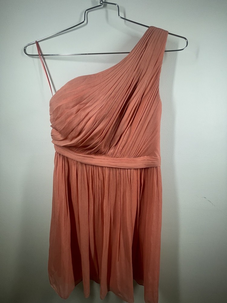 J. Crew Women’s Silk One Shoulder Dress Prom Dance Spring Formal Size 10 Peach