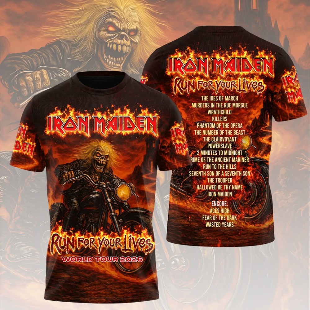 Limited! Iron Maiden World Tour 2026 All Over Shirt - S to 5XL, V06