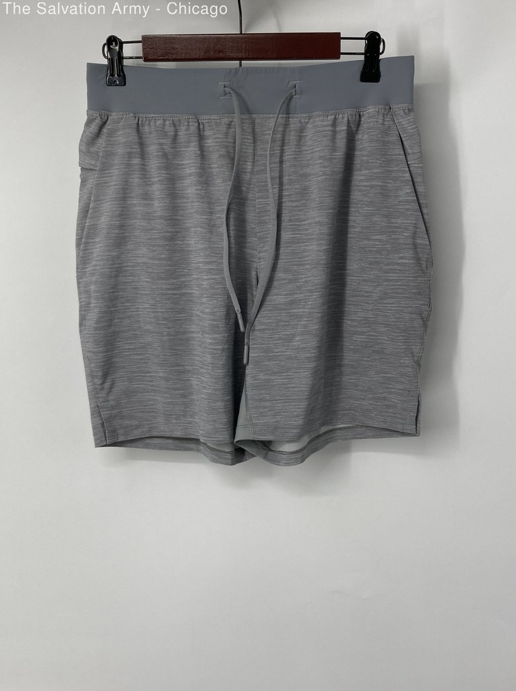 Lululemon Mens Gray Heather Drawstring Waist Pockets Athletic Shorts No Size
