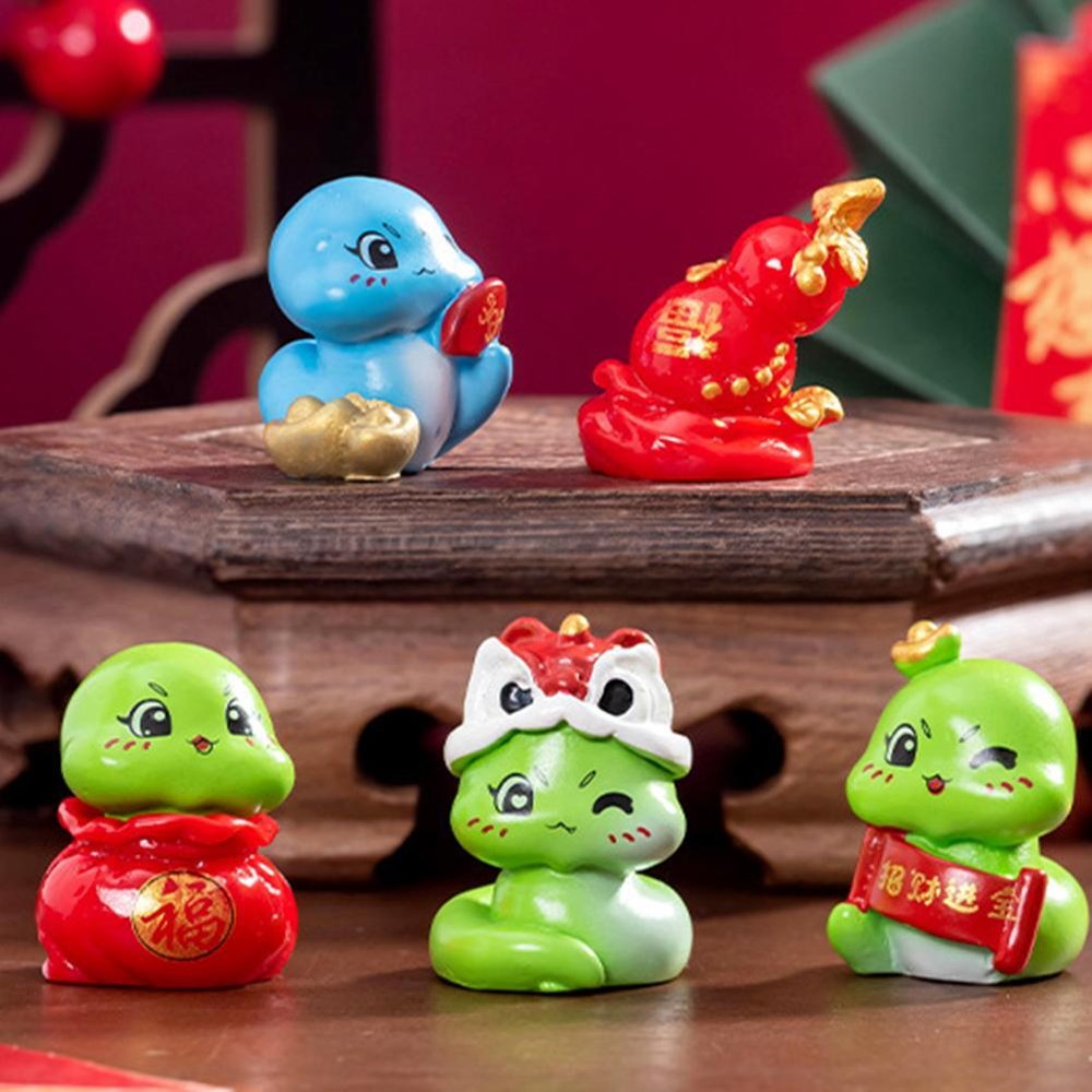 2025 Snake Ornament Lucky Snake Resin Micro Landscape Desktop Decoration GXM