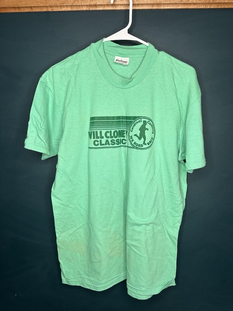 Vintage Stedman Super Hi-cru Green T-Shirt XL Single Stitch Will Cloney Classic